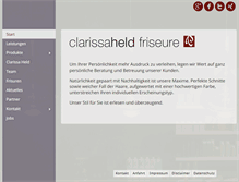 Tablet Screenshot of clarissaheld.de